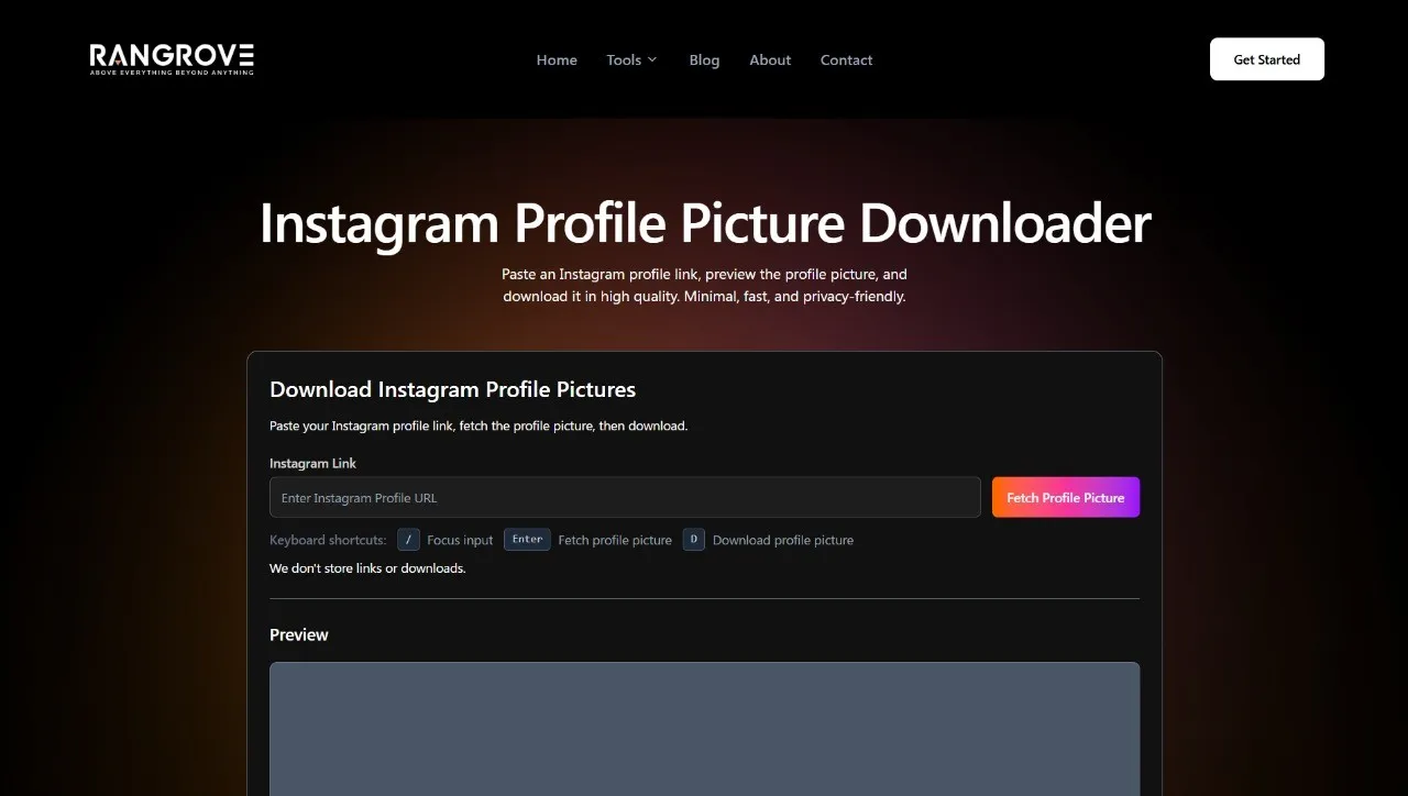 Instagram Profile Picture Preview